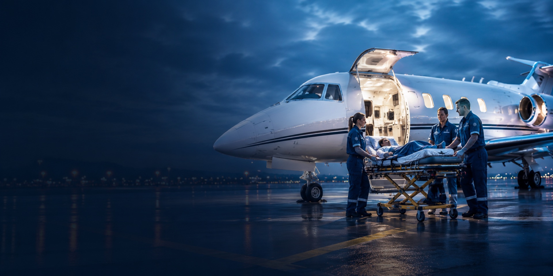 Learjet 45 air ambulance jet